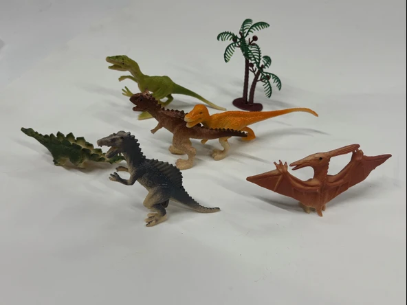 Plastik Oyuncak Dinozor Seti Dinozorlar 7 Parça Dinazor Hayvan Figürü - Resim 4