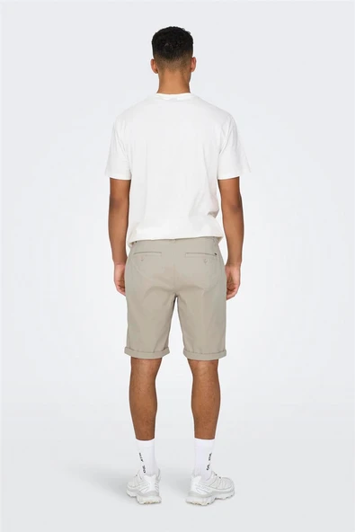 Only & Sons   ONSPETER LIFE REGULAR 0013 SHORTS NOOS Erkek Bej Şort - 22027905 - Resim 3