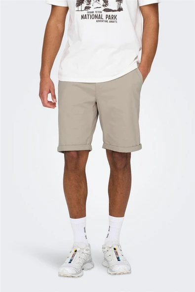 Only & Sons   ONSPETER LIFE REGULAR 0013 SHORTS NOOS Erkek Bej Şort - 22027905 - Resim 7
