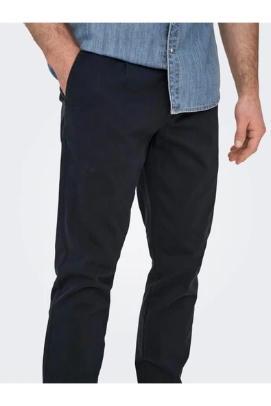 Only & Sons   Onscam Chino Pk 6775 Erkek Koyu Mavi Pantolon - 22016775 - Resim 7