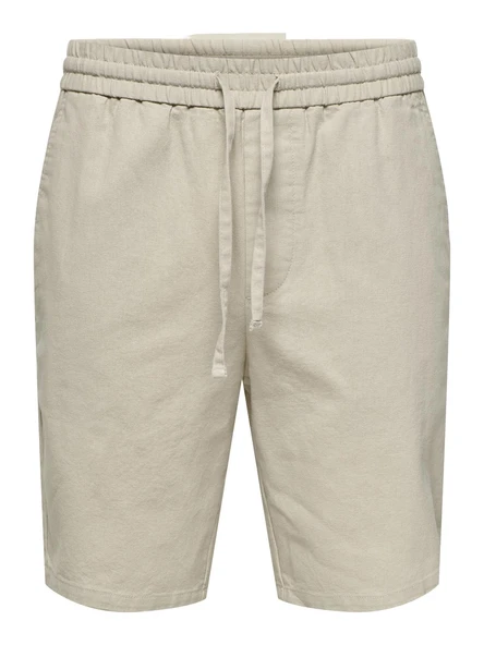 ONSLINUS 0007 COT LIN SHORTS NOOS Erkek Gri Şort - 22024967 ürün görseli 1