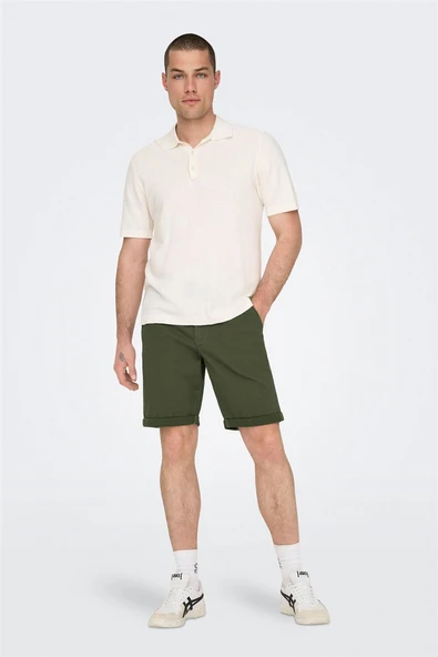 ONSPETER LIFE REGULAR 0013 SHORTS NOOS Erkek Yeşil Şort - 22027905 - Resim 7
