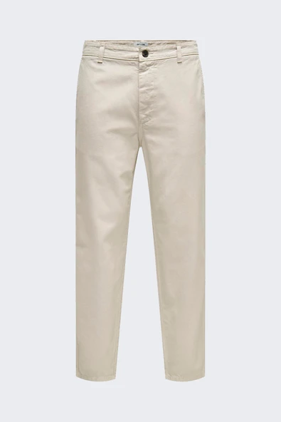 Only & Sons   ONSLOU TAPER 0194 PANT Erkek Bej Pantolon - 22030240 ürün görseli 1
