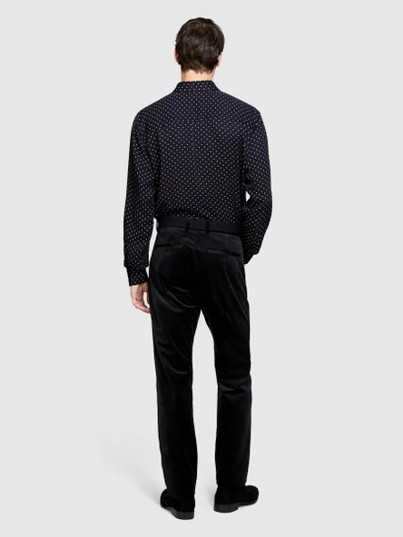 %100 Viskoz Regular Fit Puantiyeli Gömlek Erkek Renkli Gömlek - 323A5W7SLQ06M - Resim 2