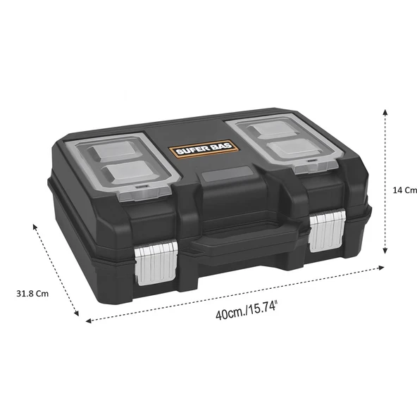 Maxi Çok Amaçlı Takım Çantası Metal Kilitli Matkap Alet Taşıma Çantası - Resim 6