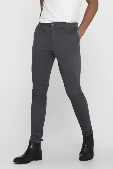 Only & Sons   Onscam Chino Pk 6775 Erkek Yeşil Pantolon - 22016775 - Resim 4