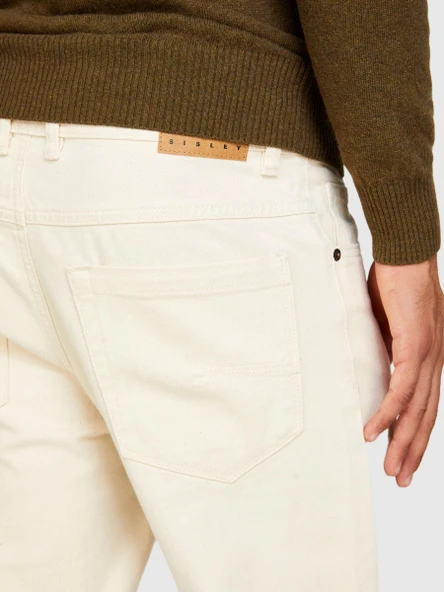 Stockholm Slim Fit Denim Pantolon Erkek Beyaz Pantolon - 323A4OH2SE01P - Resim 2