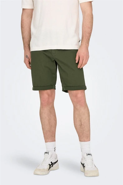 ONSPETER LIFE REGULAR 0013 SHORTS NOOS Erkek Yeşil Şort - 22027905 - Resim 6