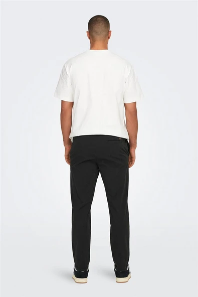 Only & Sons   ONSLINUS TAPER 0183 PANT NOOS Erkek Siyah Pantolon - 22029765 - Resim 4