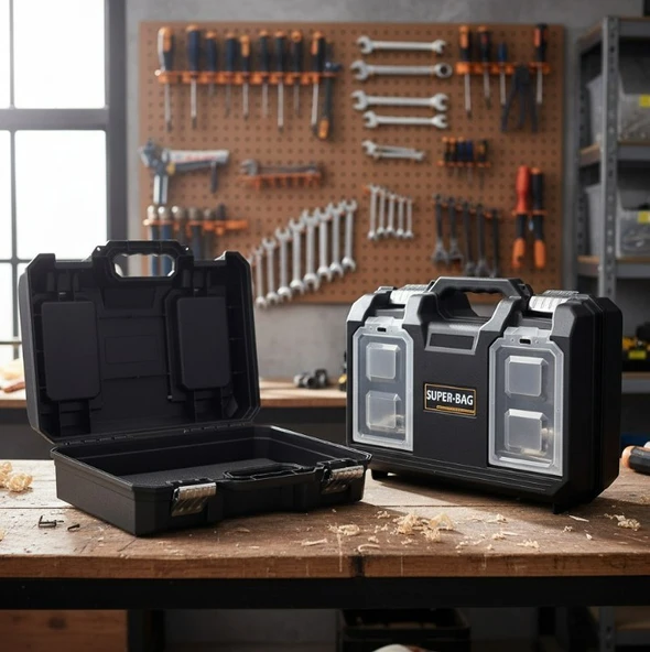 Maxi Çok Amaçlı Takım Çantası Metal Kilitli Matkap Alet Taşıma Çantası ürün görseli 1