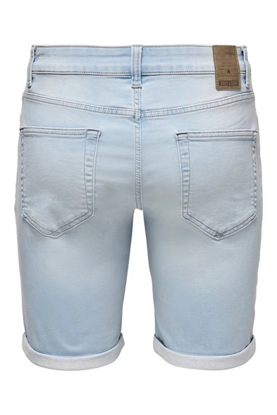 Only & Sons   ONSPLY LB JOG 8587 PIM DNM SHORTS NOOS Erkek Mavi Şort - 22018587 - Resim 4
