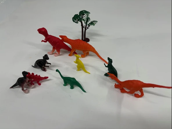 Plastik Oyuncak Dinozor Seti Dinozorlar 10 Parça Dinazor Çok Renkli Hayvan Figürü - Resim 4
