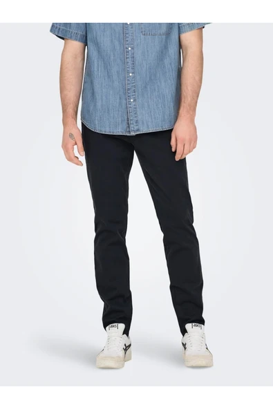 Only & Sons   Onscam Chino Pk 6775 Erkek Koyu Mavi Pantolon - 22016775 - Resim 2