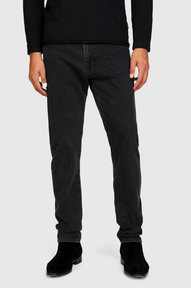 Sisley   %100 Koton Liverpool Slim Fit Denim Pantolon Erkek Lacivert Pantolon - 323A4V8JSE01L - Resim 8