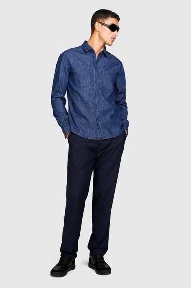 Sisley   Poliviskoz Slim Fit Pantolon Erkek Renkli Pantolon - 323A47G6SF034 - Resim 11