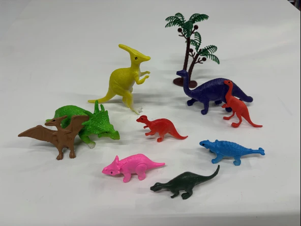 Plastik Oyuncak Dinozor Seti Dinozorlar 10 Parça Dinazor Çok Renkli Hayvan Figürü ürün görseli 1
