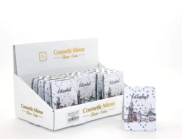 Taşlı İstanbul Tasarımı El Aynası İnce Liv525 ürün görseli 1