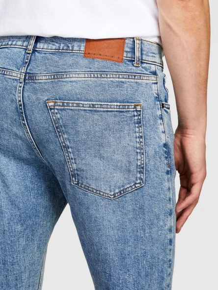 Sisley   Phoenix Regular Fit Kivrik Paça Denim Pantolon Erkek Renkli Pantolon - 323A4I4ISE01O - Resim 5