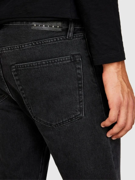 Sisley   %100 Koton Liverpool Slim Fit Denim Pantolon Erkek Lacivert Pantolon - 323A4V8JSE01L - Resim 4