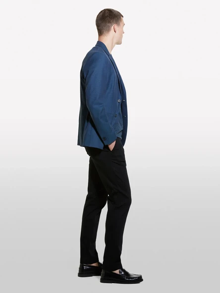 Pamuk Karışımlı Dar Kesim Chino Pantolon Erkek Siyah Pantolon - 325P4AIHSF021 - Resim 2