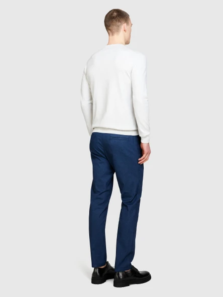 Sisley   Streç Pamuklu Kemer Delikli Slim Fit Denim Chino Pantolon Erkek Renkli Pantolon - 324P4HJTSF03N - Resim 3