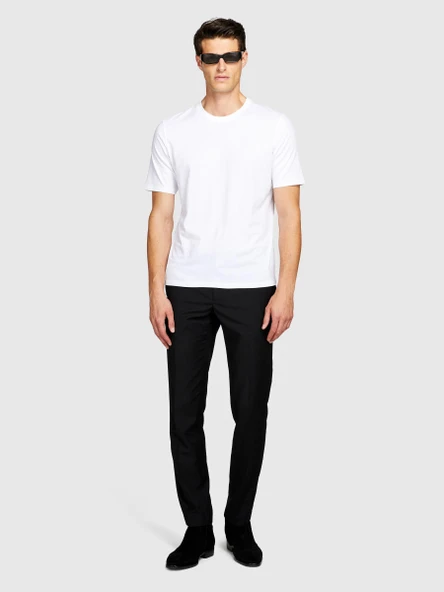 Sisley   Poliviskoz Slim Fit Formal Pantolon Erkek Siyah Pantolon - 323A4KI356Y89 - Resim 5