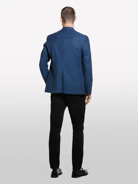 Pamuk Karışımlı Dar Kesim Chino Pantolon Erkek Siyah Pantolon - 325P4AIHSF021 - Resim 3