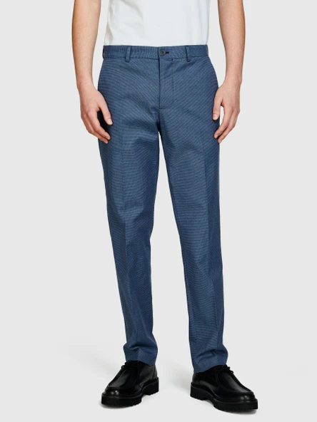 Sisley   Streç Pamuklu Kemer Delikli Yanları Cepli Pantolon Erkek Beyaz Pantolon - 324P4LAGSF03M - Resim 3