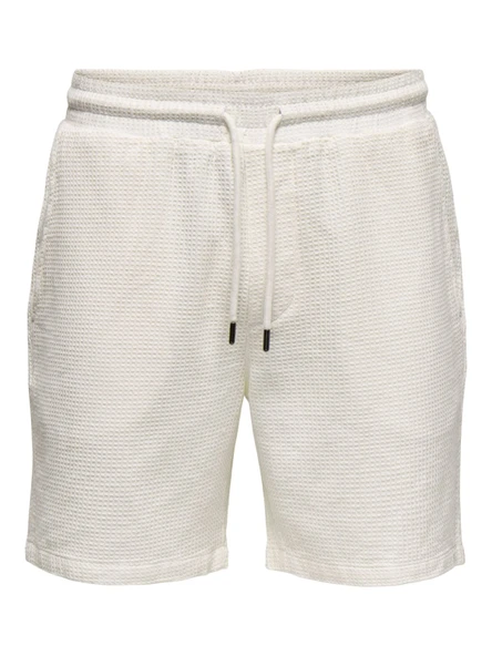 ONSBERTIL WAFFLE SHORTS Erkek Beyaz Şort - OS22032055 ürün görseli 1