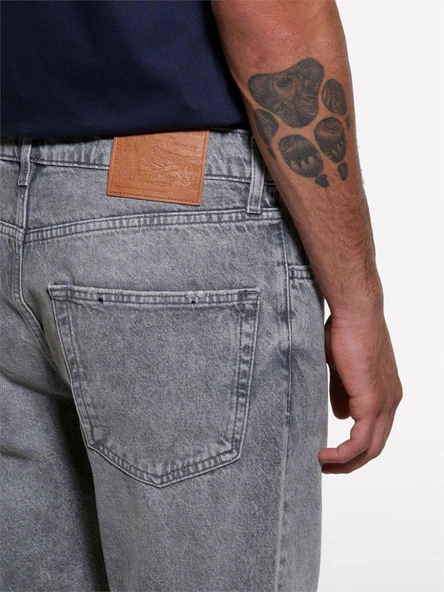 Sisley   %100 Pamuk Vintage Efektli Regular Fit Pantolon Erkek Beyaz Pantolon - 325A4JPDSE02I - Resim 3