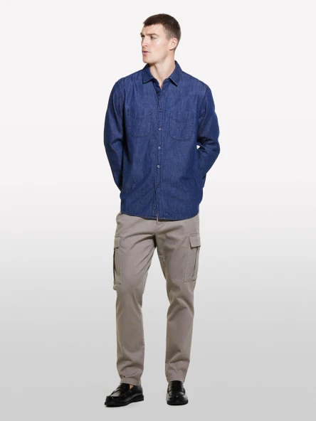 Sisley   Pamuk Karışımlı Rahat Kesim Ön ve Arka Cepli Pantolon Erkek 18U Pantolon - 324A42A7SF04H - Resim 5