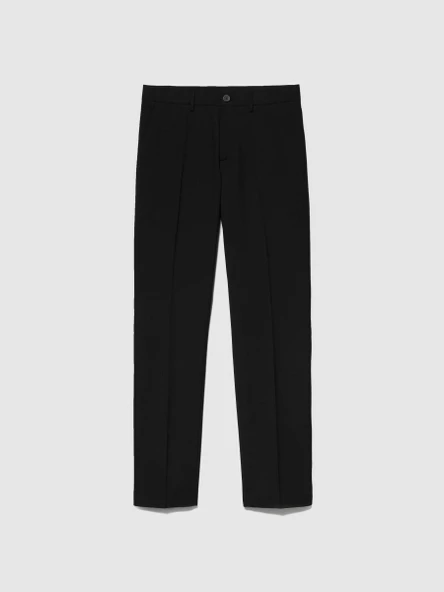 Sisley   Poliviskoz Slim Fit Formal Pantolon Erkek Siyah Pantolon - 323A4KI356Y89 - Resim 2