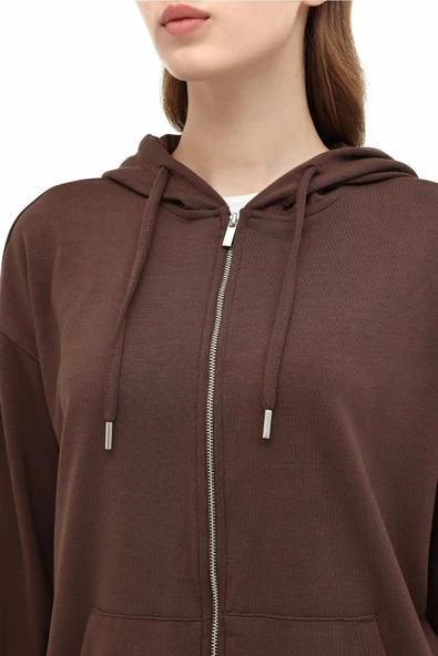 WB CARLA-H GINSEN 5PR Kadın Kahverengi Sweatshirt - 102031375 - Resim 4