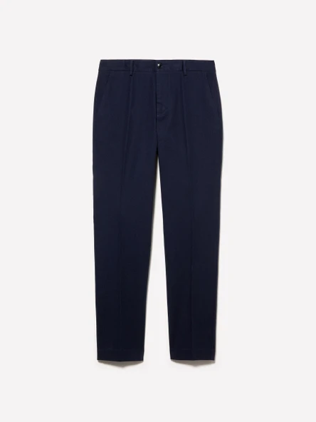 Sisley   Streç Pamuklu Logolu Slim Fit Chino Pantolon Erkek Lacivert Pantolon - 325P41C4SF052 - Resim 5