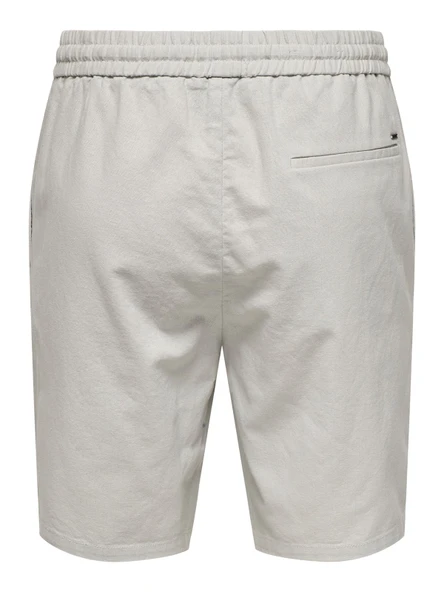 Only & Sons   ONSLINUS 0007 COT LIN SHORTS NOOS Erkek Gri Şort - 22024967 - Resim 2