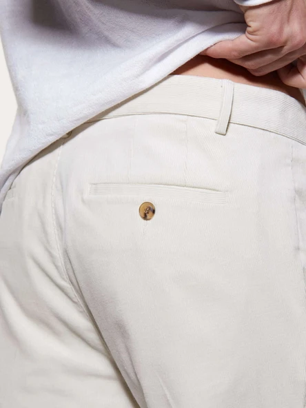 Sisley   Pamuk Karışımlı Dar Kesim Cepli Kadife Chino Pantolon Erkek 0L8 Pantolon - 324A41ZNSF04R - Resim 5