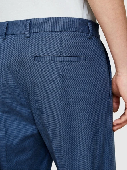 Sisley   Streç Pamuklu Kemer Delikli Yanları Cepli Pantolon Erkek Beyaz Pantolon - 324P4LAGSF03M - Resim 4