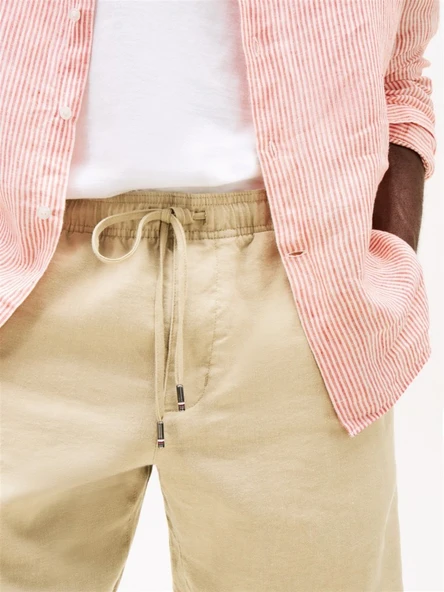 HARLEM PO LINEN SHORT Erkek Yeşil Şort - MW0MW37804 - Resim 5