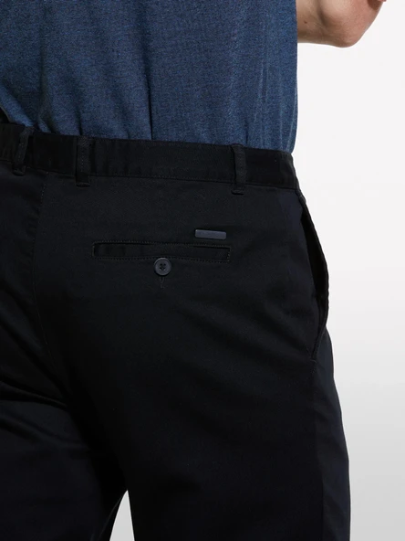 Pamuk Karışımlı Dar Kesim Chino Pantolon Erkek Siyah Pantolon - 325P4AIHSF021 - Resim 5