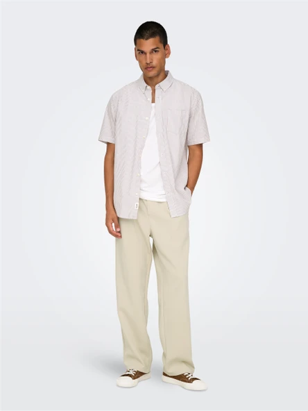 ONSWILL 0292 LOOSE STRING PANT NOOS Erkek Gri Pantolon - OS22033466 - Resim 6