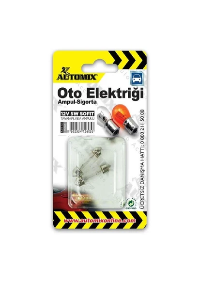 Automix 12V 5W Sofit  Ampul Seti - Resim 2