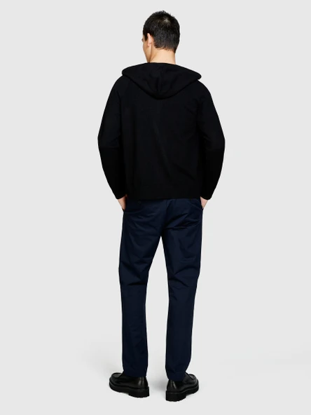 %100 Pamuk Önü Pileli Dar Paça Pantolon Erkek Lacivert Pantolon - 324P4FBHSF03U - Resim 5