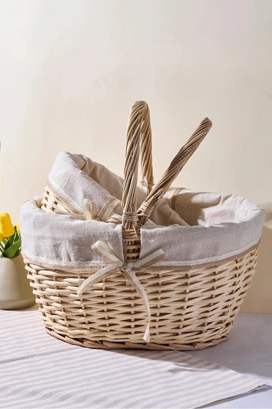 PEROTTİ 17999 SALİCE HASIR 2Lİ PİKNİK SEPETİ VE ORGANİZER ürün görseli 1