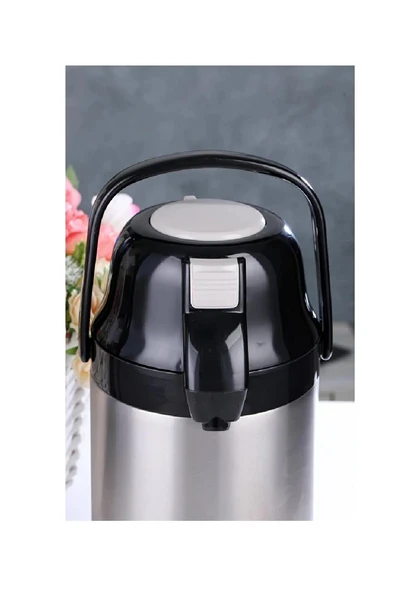 Cooker Termos Çelik 2.5Lt Pompalı Çift Katlı CKR2007 - Resim 3