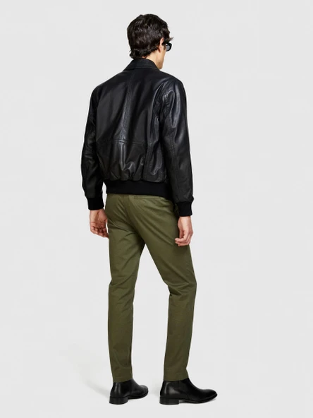 Sisley   Streç Pamuklu Kemer Delikli Slim Fit Denim Chino Pantolon Erkek Lacivert Pantolon - 324P4HJTSF03N ürün görseli 1