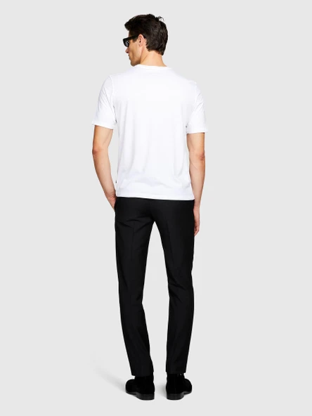 Sisley   Poliviskoz Slim Fit Formal Pantolon Erkek Siyah Pantolon - 323A4KI356Y89 - Resim 4