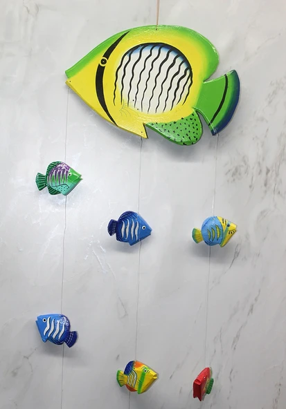 Ahşap Balıklı Rüzgar Çanı Sayang-2 ürün görseli 1