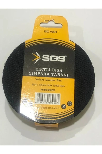 SGS DİSK ZIMPARA TABANI CIRTLI M14 (125MM) KONİK - Resim 2