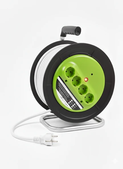 20 METRE MAKARALI UZATMA KABLOSU SEYYAR 4 GİRİŞLİ ürün görseli 1