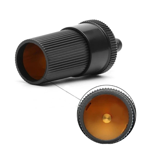 Aküden Bağlantılı Araç Çakmaklık Uzatma Kablosu Akü Maşalı 12-24 Volt 16 Amper 2 X1,5mm TTR Bakır 5 Mt-Siyah - Resim 5